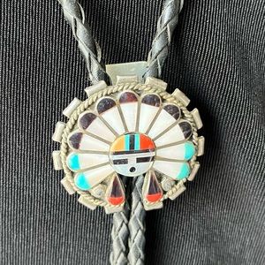 Native American Zuni bolo neck tie